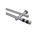 GARDINENSTANGE Platon Mavell 400 cm (geteilt in 2 x 200 cm), 2-läufig (ohne Ringe), 20 mm Ø Chrom