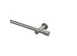 GARDINENSTANGE Platon Estana 260 cm (geteilt in 2 x 130 cm), 1-läufig (ohne Ringe), 20 mm Ø Edelstahl-Optik