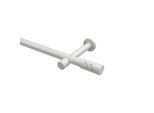 GARDINENSTANGE Prestige Zoena 260 cm (geteilt in 2 x 130 cm), 1-läufig (ohne Ringe), 20 mm Ø Weiß