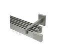 GARDINENSTANGE INNENLAUF Smartline Lox 120 cm, 3-läufig, 14x35 mm Edelstahl-Optik