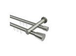 GARDINENSTANGE INNENLAUF Platon Sitra 160 cm, 2-läufig, 20 mm Ø Edelstahl-Optik