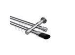 GARDINENSTANGE INNENLAUF Prestige Verano 520 cm (geteilt in 4 x 130 cm), 2-läufig, 20 mm Ø Chrom
