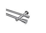 GARDINENSTANGE Platon Sitra 520 cm (geteilt in 4 x 130 cm), 2-läufig (ohne Ringe), 20 mm Ø Chrom