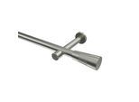 GARDINENSTANGE Prestige Tanara 260 cm (geteilt in 2 x 130 cm), 1-läufig (ohne Ringe), 20 mm Ø Edelstahl-Optik