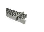 GARDINENSTANGE INNENLAUF Smartline Lox 300 cm (geteilt in 3 x 100 cm), 4-läufig, 14x35 mm Edelstahl-Optik