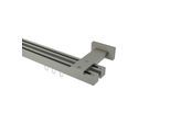 GARDINENSTANGE INNENLAUF Quadline Sono 420 cm (geteilt in 3 x 140 cm), 2-läufig, 20x20 mm Satin-Silber