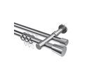 GARDINENSTANGE RUNDROHR-INNENLAUF Prestige Sitra 200 cm, 2-läufig, 20 mm Ø Chrom