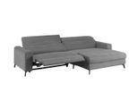 ECKSOFA LAISKA Grau Cord Relaxfunktion