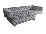 ECKSOFA NARLA Silber Velvet