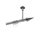 GARDINENSTANGE Sonette Savio 260 cm (geteilt in 2 x 130 cm), 1-läufig, 20 mm Ø Chrom