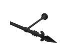 GARDINENSTANGE Primus Matteo 180 cm, 1-läufig (ohne Ringe), 16 mm Ø Schwarz