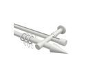 GARDINENSTANGE RUNDROHR-INNENLAUF Prestige Savio 100 cm, 2-läufig, 20 mm Ø Weiß