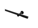GARDINENSTANGE Platon Elanto 320 cm (geteilt in 2 x 160 cm), 1-läufig (ohne Ringe), 20 mm Ø Schwarz
