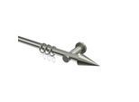 GARDINENSTANGE Platon Savio 120 cm, 1-läufig, 20 mm Ø Edelstahl-Optik