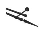GARDINENSTANGE Primus Lorenzo 360 cm (geteilt in 2 x 180 cm), 2-läufig (ohne Ringe), 16 mm Ø Schwarz