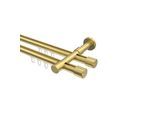 GARDINENSTANGE INNENLAUF Prestige Santo 300 cm (geteilt in 3 x 100 cm), 2-läufig, 20 mm Ø Messing-Optik