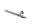 GARDINENSTANGE INNENLAUF Platon Savio 140 cm, 1-läufig, 20 mm Ø Edelstahl-Optik