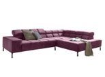 ECKSOFA MIT MOTORISCHEM SITZVORZUG NELSON Violett Velvet Relaxfunktion