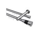 GARDINENSTANGE INNENLAUF Platon Tanara 280 cm (geteilt in 2 x 140 cm), 2-läufig, 20 mm Ø Chrom