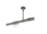 GARDINENSTANGE Sonette Zoena 100 cm, 1-läufig, 20 mm Ø Edelstahl-Optik