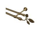 GARDINENSTANGE Primus Alessia 180 cm, 2-läufig (ohne Ringe), 16 mm Ø Messing Antik