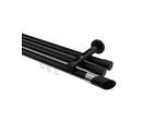 GARDINENSTANGE INNENLAUF Siteno Verano 420 cm (geteilt in 3 x 140 cm), 3-läufig, 20 mm Ø Schwarz