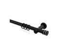 GARDINENSTANGE Platon Estana 100 cm, 1-läufig, 20 mm Ø Schwarz