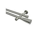 GARDINENSTANGE Prestige Tanara 100 cm, 2-läufig (ohne Ringe), 20 mm Ø Edelstahl-Optik