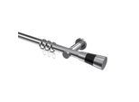 GARDINENSTANGE Platon Tanara 360 cm (geteilt in 2 x 180 cm), 1-läufig, 20 mm Ø Chrom