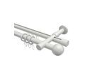 GARDINENSTANGE RUNDROHR-INNENLAUF Prestige Luino 120 cm, 2-läufig, 20 mm Ø Weiß