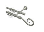 GARDINENSTANGE Primus Allegra 180 cm, 2-läufig, 16 mm Ø Chrom matt