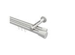 GARDINENSTANGE INNENLAUF Siteno Sitra 240 cm (geteilt in 2 x 120 cm), 2-läufig, 20 mm Ø Weiß