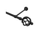 GARDINENSTANGE Primus Paolo 480 cm (geteilt in 3 x 160 cm), 1-läufig (ohne Ringe), 16 mm Ø Schwarz