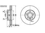 ATE Bremsensatz, Scheibenbremse Bremsensatz-Vorderachse ijf141cij3 Vorderachse belüftet 300mm 26mm für Ford VAG SEAT