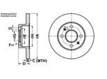 ATE Bremsensatz, Scheibenbremse ijf1416xu0 Vorderachse voll 238mm 8mm für RENAULT
