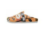 Hausschuh DOGO "Comfie Pantoletten Hausschuhe Retrograde Damen Sandalen", Damen, Gr. 40, Normalschaft, orange, Lederimitat, Schuhe Hausschuh, Handgefertigt