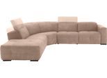 Ecksofa EGOITALIANO "Sauvanne, Designsofa der Extraklasse, elegant und bequem, L-Form", weiß (paper), B:300cm H:100cm T:274cm, Leder »BULL« (echtes Rindsleder). Geschliffenes, pigmentiertes und behandeltes Rindsleder mit einer Dicke von 1, 3-1, 5 mm. Dieses Leder zeigt eine ziemlich weiche Hand mit einem halb undurchsichtigen Aussehen. Es handelt sich um ein geschütztes Leder. Eine leichte Decksch