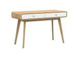 Mid.you , Weiß, Eichefarben , Holzwerkstoff , 2 Schublade(n) Schubladen , 79x50x120 cm , Stauraum , Büromöbel, Schreibtische, Schreibtische