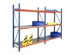 Regalwerk EMMA-Weitspannregal Stahleinlage Anbaufeld HxBxT 2500x2250x600 mm Rahmen RAL 5010 (B7-90215-60)