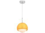 Collett's Monde Hängeleuchte, Orange, Weiß, Metall, Glas, rund,rund, 120 cm, RoHS, CE, Lampen & Leuchten, Innenbeleuchtung, Hängelampen, Pendelleuchten