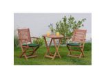 Gardenson , Grün, Eukalyptusholzfarben , Textil , Eukalyptusholz , Hartholz , Füllung: Polyurethan (Pur) , rund , FSC 100% , Stühle klappbar , Gartenmöbel, Gartenmöbel-Sets, Gartengarnituren
