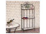 Gardenson , Mehrfarbig, Schwarz , Metall, Keramik , Mosaik , 3 Fächer , 62x142x29 cm , wetterfest , Freizeit im Garten, Gartenaccessoires, Gartenregale