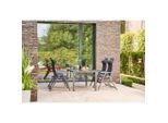 Siena Garden , Anthrazit, Schwarz , Metall, Textil , rechteckig , Stühle klappbar, Rückenlehne mehrfach verstellbar , Gartenmöbel, Gartenmöbel-Sets, Gartengarnituren
