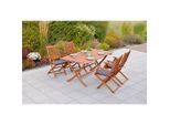Gardenson , Grau, Eukalyptusholzfarben , Textil , Eukalyptusholz , Hartholz , Füllung: Polyurethan (Pur) , rechteckig , FSC 100% , Stühle klappbar , Gartenmöbel, Gartenmöbel-Sets, Gartengarnituren