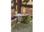 Gardenson , Mehrfarbig, Schwarz , Metall , Mosaik , oval , 41x60x68 cm , wetterbeständig , Gartenmöbel, Gartentische, Loungetische & Beistelltische Outdoor