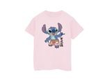Disney Meisjes Lilo & Stitch Bermuda Shorts Katoen T-Shirt (Baby Roze)