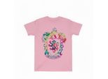 Harry Potter Meisjes Gryffindor Crest Tie Dye Ingevuld Katoenen T-Shirt (Baby Roze)