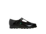 Kickers Junior Fragma T-Bar Patent Schuhe für Mädchen in Schwarz