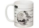 Star Wars Death Star Schets Mok (Wit/Zwart/Grijs)