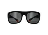 Polaroid Wrap Mens Schwarz Orange Grau Polarisierte Sonnenbrille